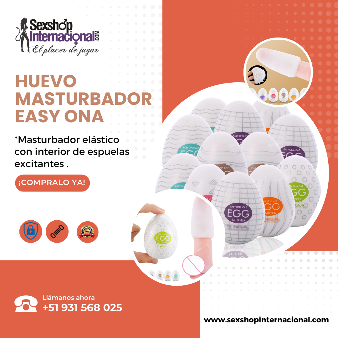 EASY ONA MASTURBADOR CON INTERIOR ESPUELAS SEXSHOP PTE PIEDRA